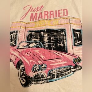 12th Tribe White Crop Top Tee Just Married